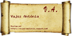Vajsz Antónia névjegykártya